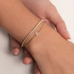 Load image into Gallery viewer, Diamond Initial Bracelet
