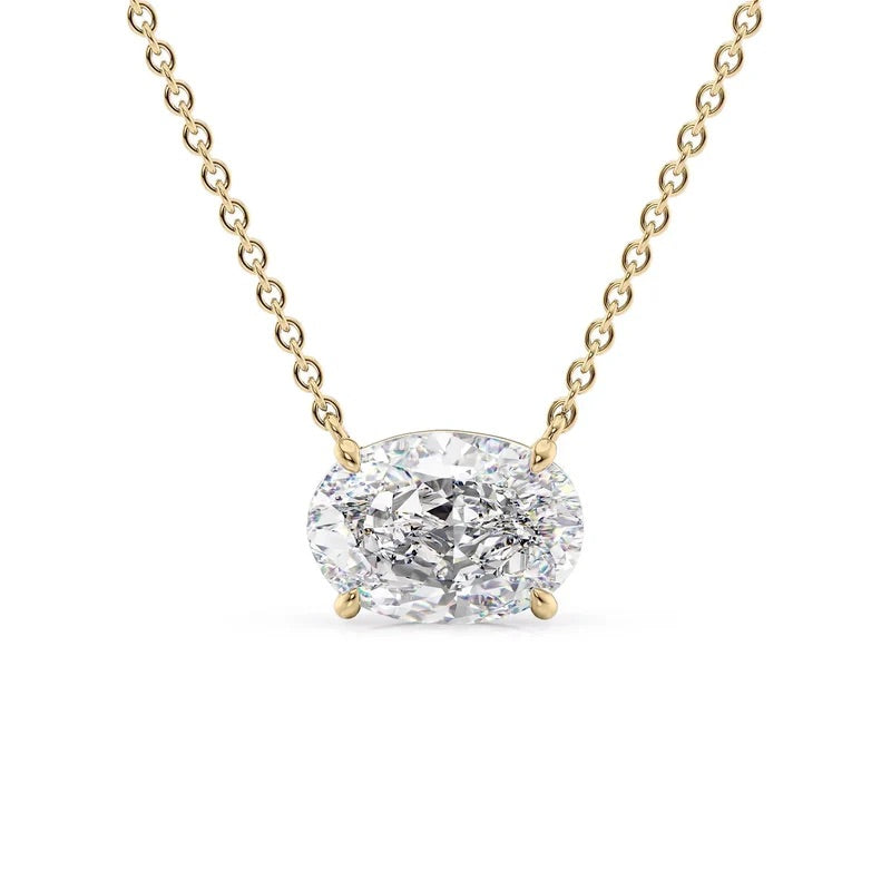Luna Oval Diamond Necklace